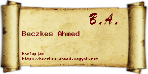 Beczkes Ahmed névjegykártya